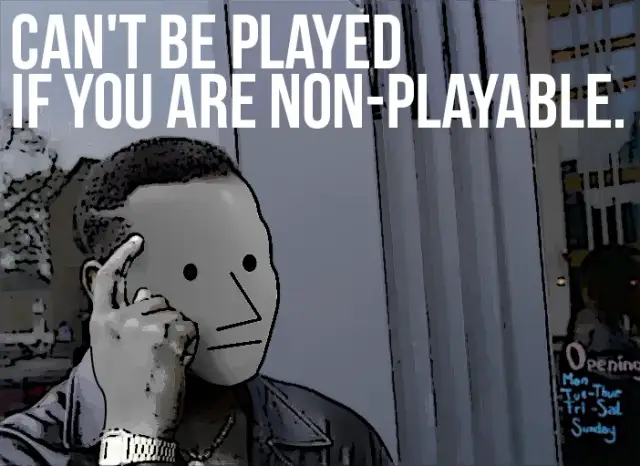 NPC tapping its temple